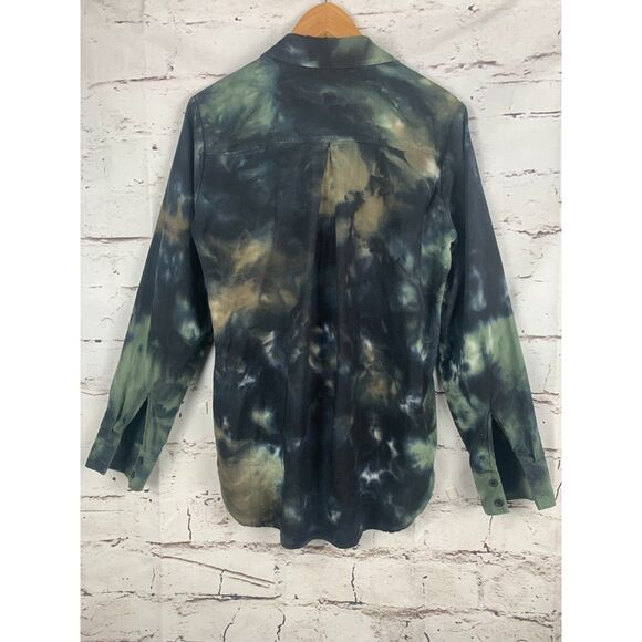 CLOTH AND STONE ANTHROPOLOGIE TIE DYE BUTTON UP SHIRT WOMENS S LONG SLEEVE - Picture 2 of 5